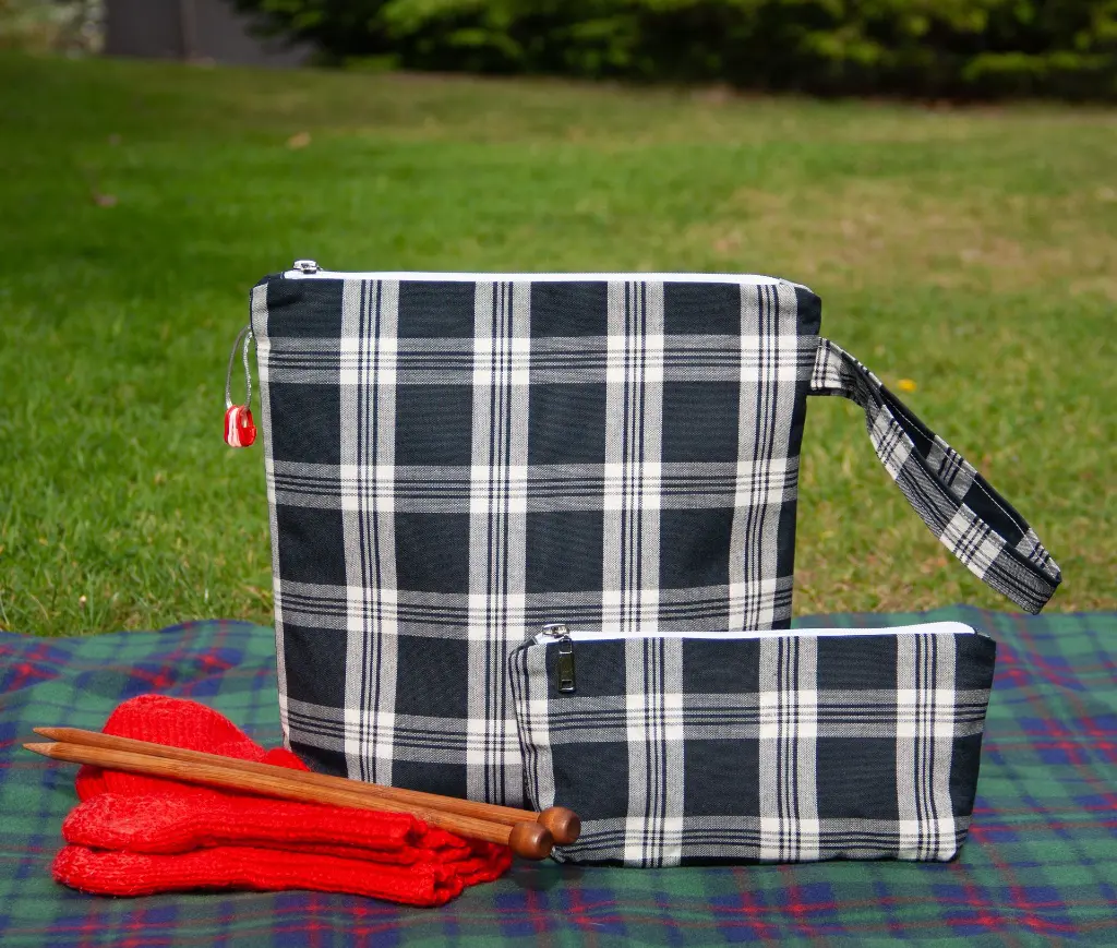 Set Zipper Plaid Rustikana Black XL Front.webp