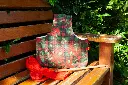 Wrist Xmas Poinsettia Plaid Green Red L Front.webp