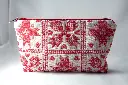 Zipper Notions Pouch Ornament  Red M Front 2 Other Side.webp