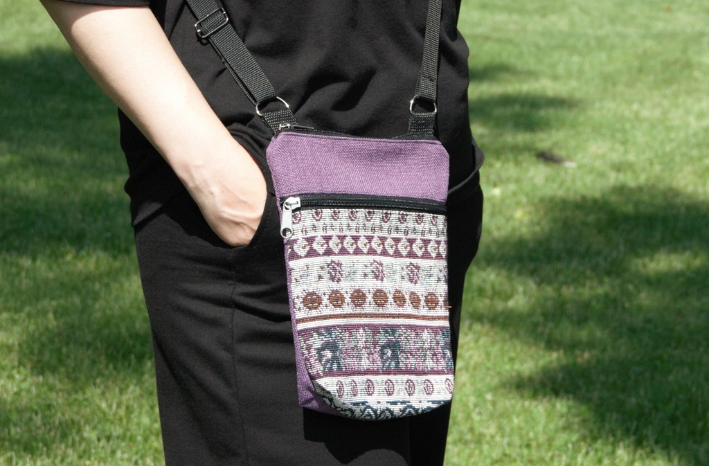 Crossbody Purse Tribal Print Violet S