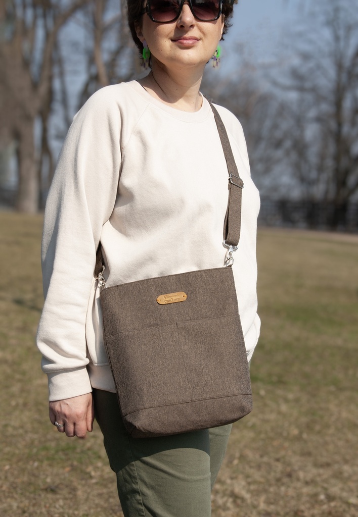 [crb-afina-brown-l] Large Crossbody Bag Afina Brown L