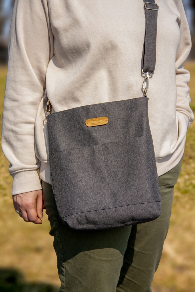 [crb-afina-dgrey-l] Large Crossbody Bag Afina Dark Grey L