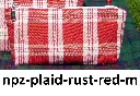 Zipper Notions Pouch Plaid Rustikana Red M