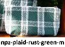 Zipper Notions Pouch Plaid Rustikana Green M