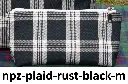 Zipper Notions Pouch Plaid Rustikana Black M